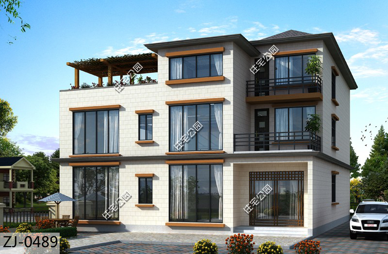 农村6层新中式别墅效果图,农村6套别墅图片大全