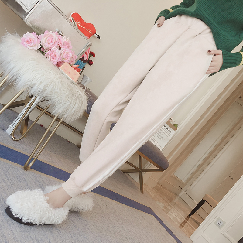 加绒牛仔裤男哈伦裤冬季加厚,加绒弹力牛仔裤小个子哈伦裤