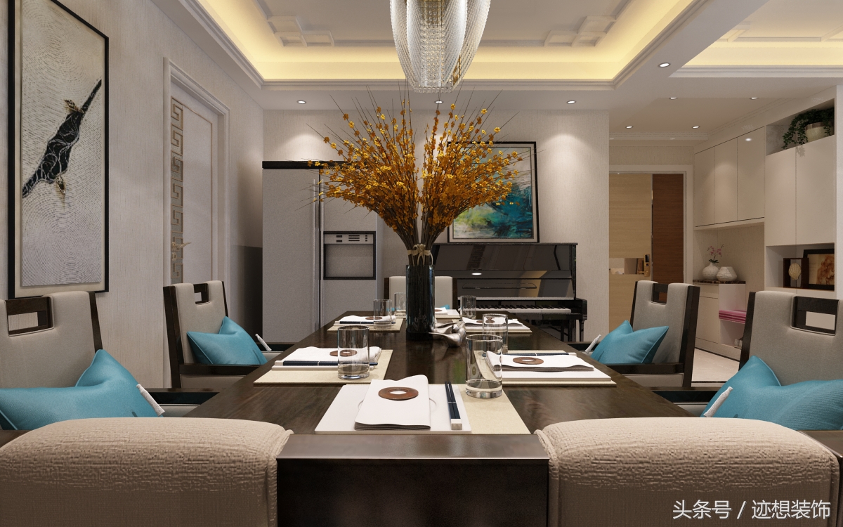 泰和地中海186大平层设计,泰和龙岸新中式装修