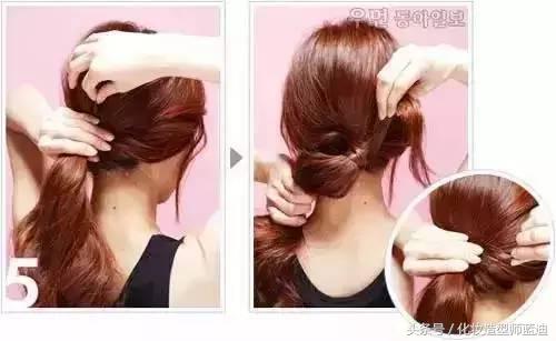 韩剧低马尾扎法,30秒扎高马尾教程