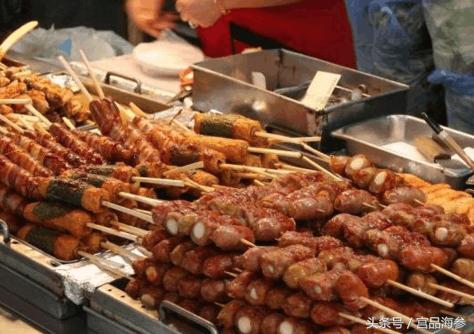 韩国夜市摆摊一条街,韩国首尔街边摊