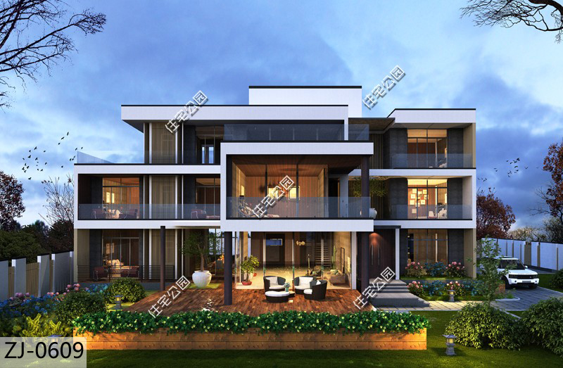 农村6层新中式别墅效果图,农村6套别墅图片大全