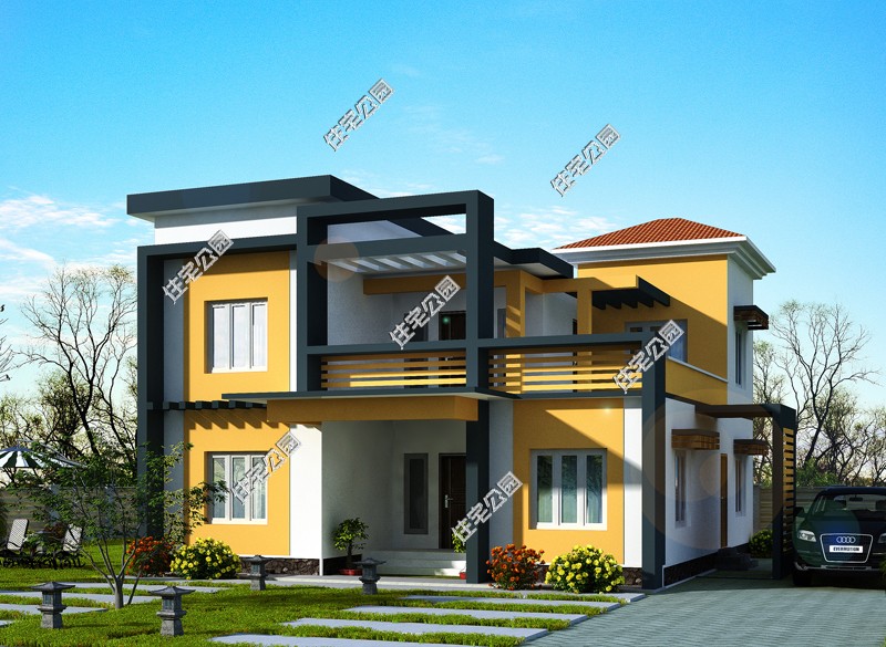 农村6层新中式别墅效果图,农村6套别墅图片大全