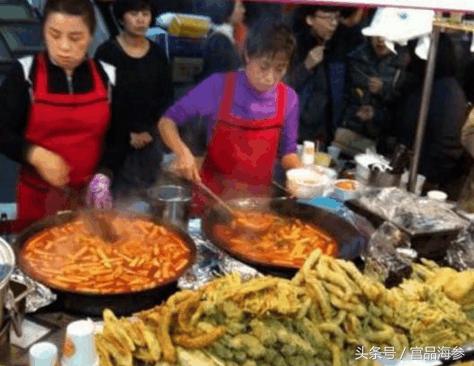 韩国夜市摆摊一条街,韩国首尔街边摊
