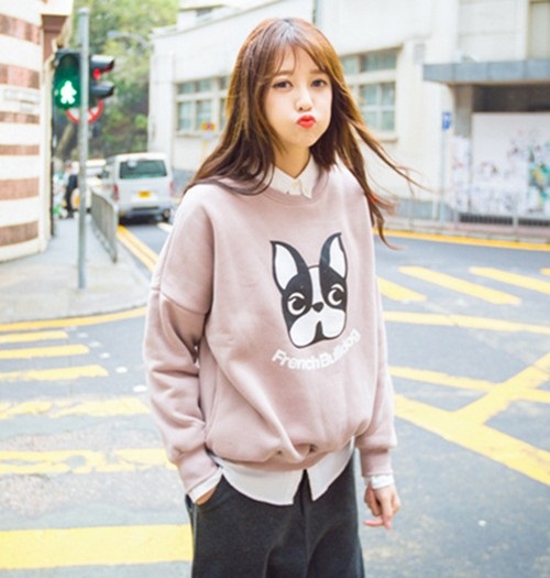 韩国版加大码卫衣,韩国新款卫衣女装