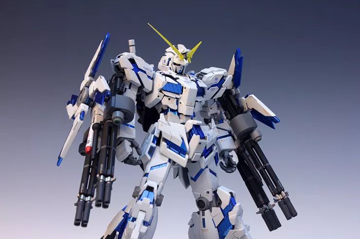 沉浸式拼装完美蓝色独角兽高达,独角兽高达拼装模型推荐学生党