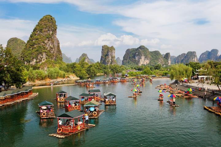 2021阳朔遇龙河竹筏各段漂流价格,阳朔杨堤到兴坪和遇龙河漂流区别