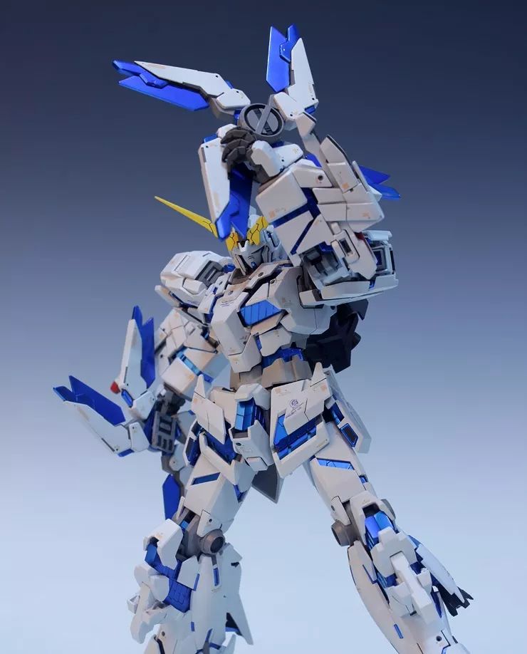 沉浸式拼装完美蓝色独角兽高达,独角兽高达拼装模型推荐学生党
