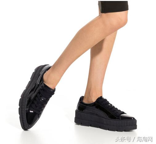 彪马puma蕾哈娜厚底松糕二代,彪马翻毛皮阿甘鞋