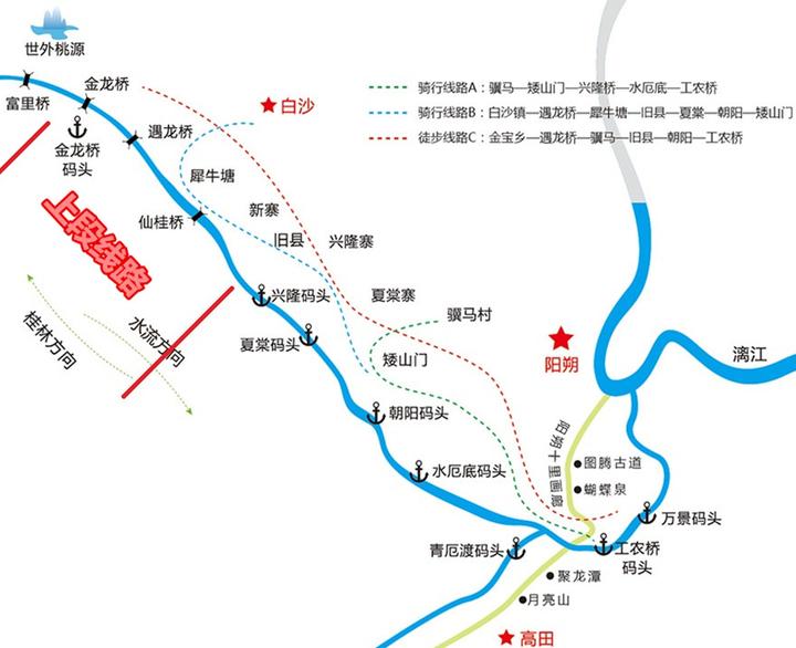 2021阳朔遇龙河竹筏各段漂流价格,阳朔杨堤到兴坪和遇龙河漂流区别