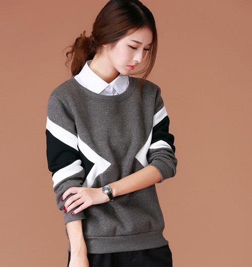 韩国版加大码卫衣,韩国新款卫衣女装