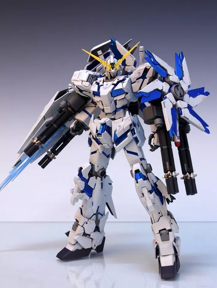 沉浸式拼装完美蓝色独角兽高达,独角兽高达拼装模型推荐学生党