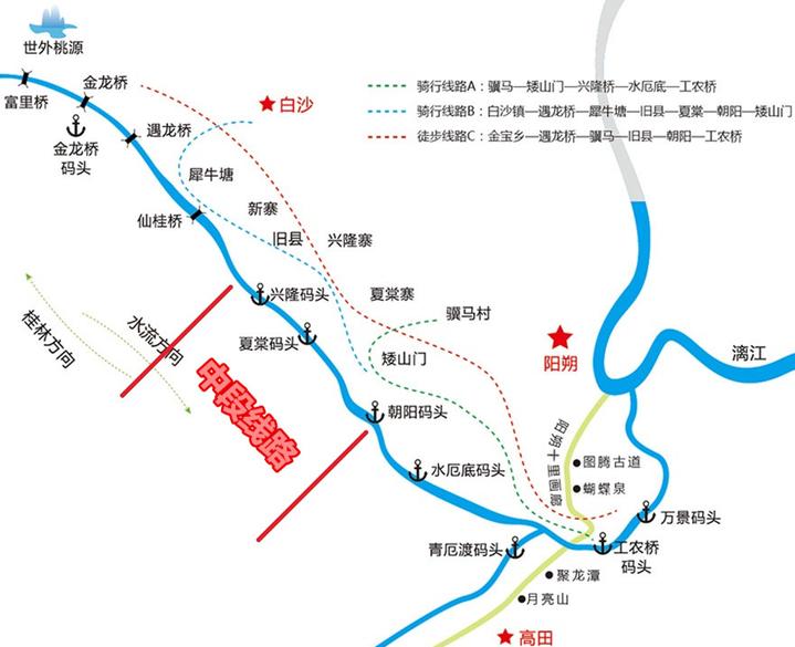 2021阳朔遇龙河竹筏各段漂流价格,阳朔杨堤到兴坪和遇龙河漂流区别