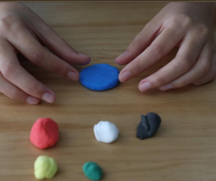 黏土捏彩虹鱼,彩虹鱼黏土