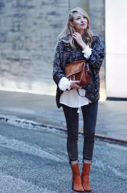 毛衣衬衫最温暖的叠穿套路,毛衣衬衫这么穿时髦炸了