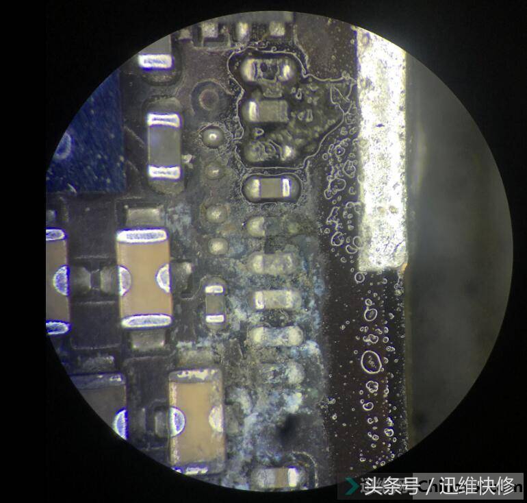 苹果6主板进水腐蚀维修,手机进水腐蚀主板