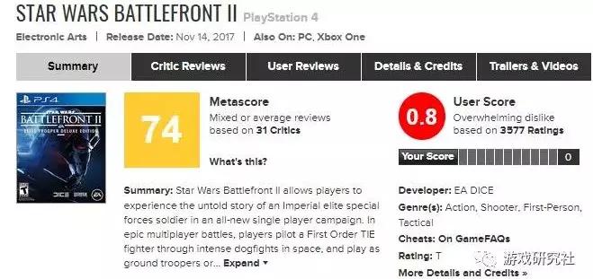 被68万个“踩”逼停的内购：EA是如何引发这场“*动暴**”的？