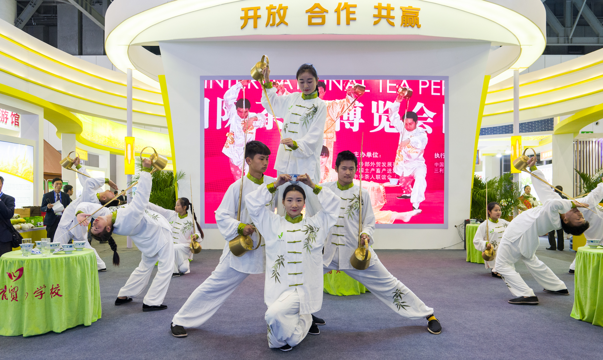 四川成都农博会茶艺表演,生茶茶艺表演