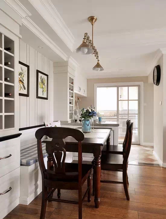 92平米三室一厅美式装修效果图,小三居90平米简约风格装修多储物