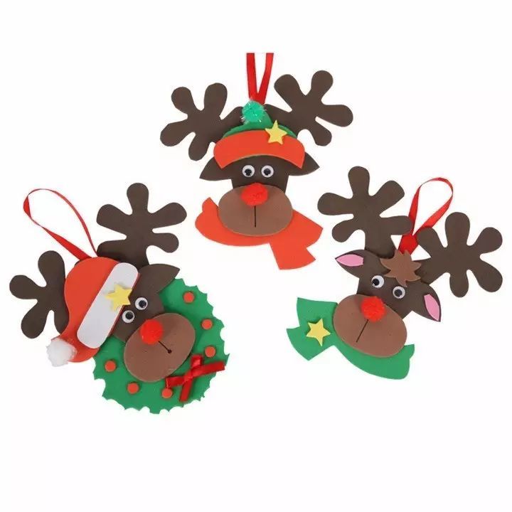 圣诞驯鹿画画简单又好看,驯鹿简笔画圣诞手工