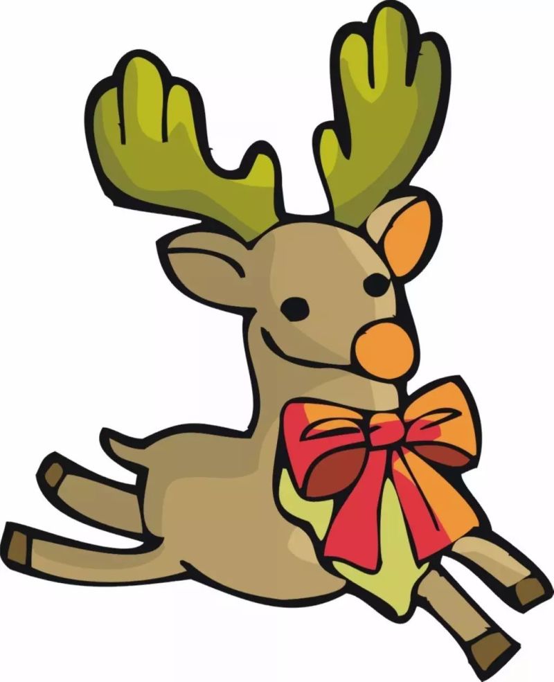 圣诞驯鹿画画简单又好看,驯鹿简笔画圣诞手工