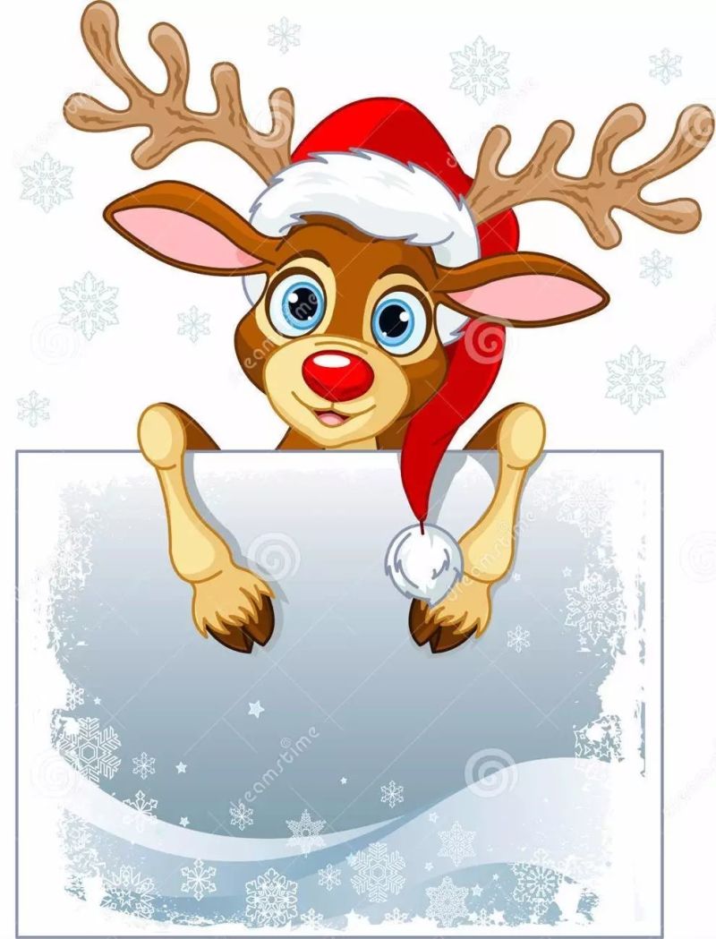 圣诞驯鹿画画简单又好看,驯鹿简笔画圣诞手工