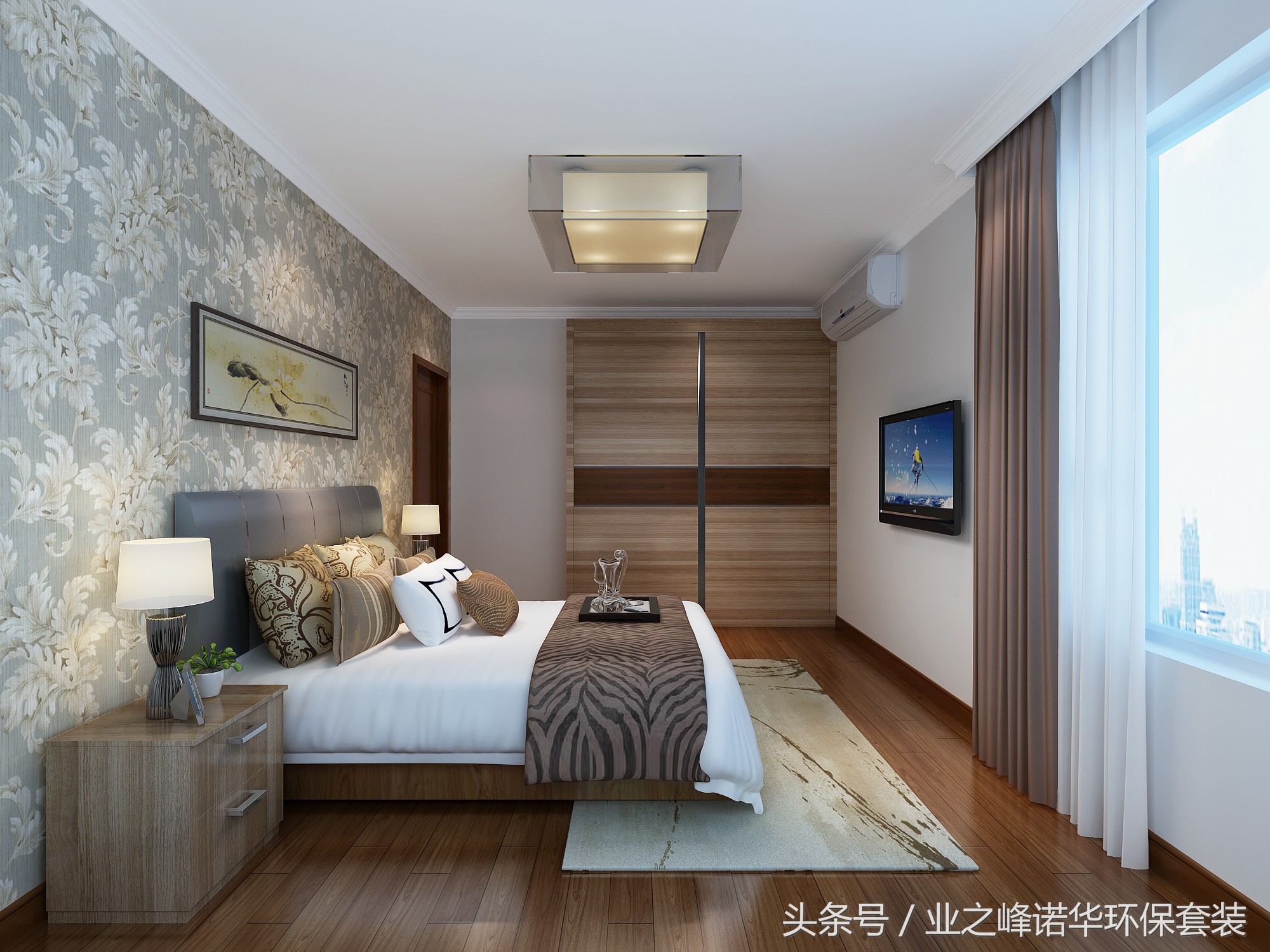 水墨林溪江景高层,水墨山水林溪