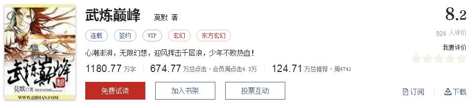 难以超越的网络小说神作,小说十五部经典神作