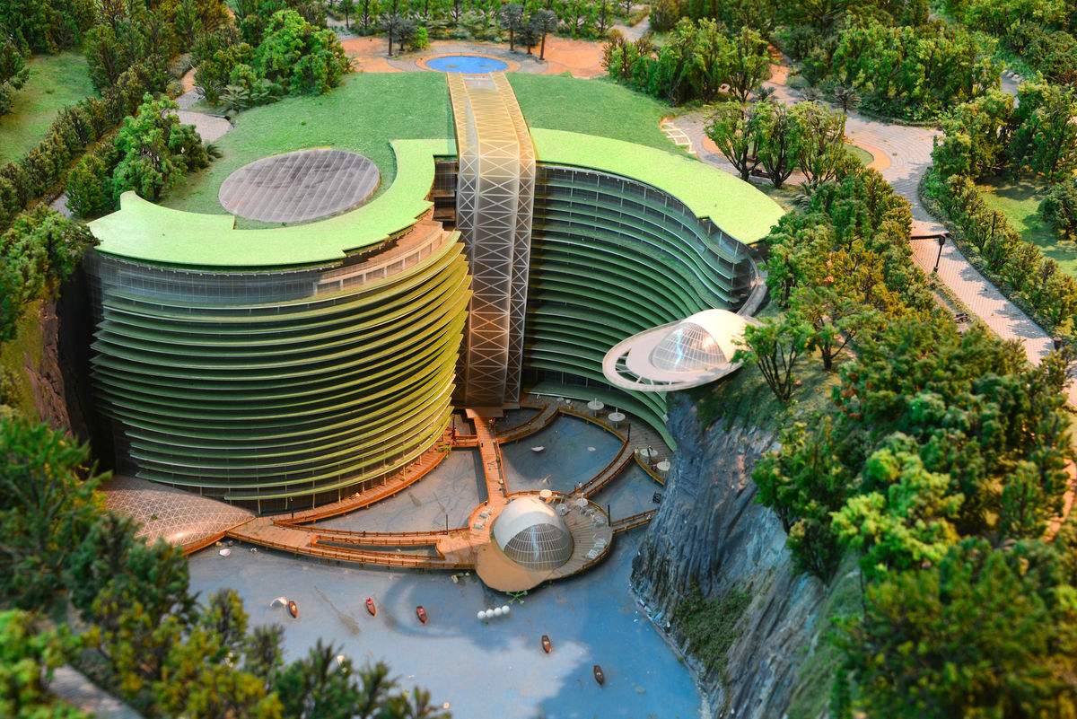 上海深坑酒店案例介绍,上海深坑酒店建造