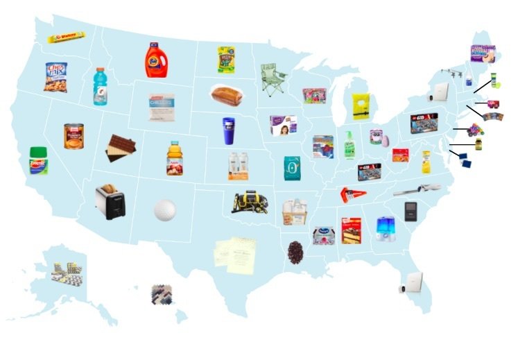 Walmart统计美国各州的最畅销商品，有些让人想不到