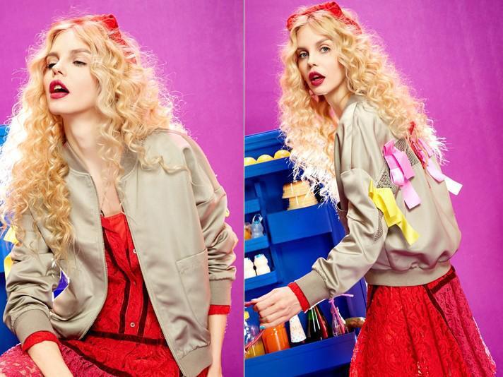 外套来个蝴蝶结，不止CUTE