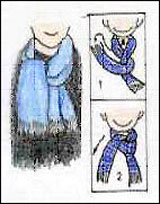 围巾系法的几种方式冬天,冬天丝巾围巾最新系法大全