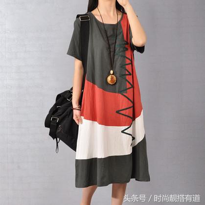 又复古又民族风的棉麻连衣裙,适合35-45岁的妈妈穿