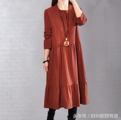 又复古又民族风的棉麻连衣裙,适合35-45岁的妈妈穿