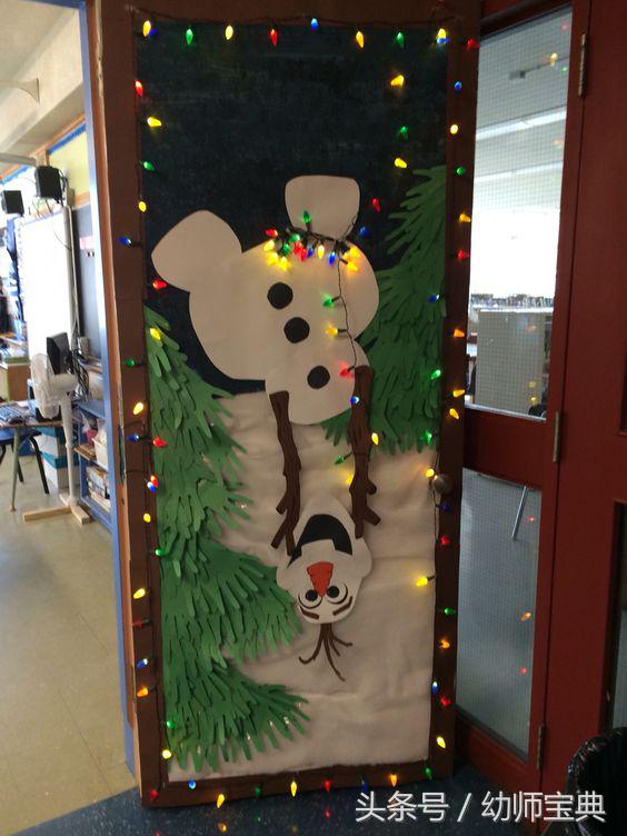 圣诞节主题教室布置,圣诞节布置教室大门