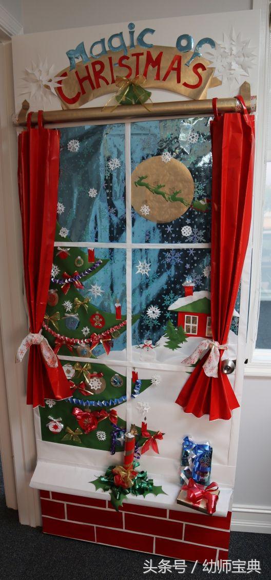 圣诞节主题教室布置,圣诞节布置教室大门