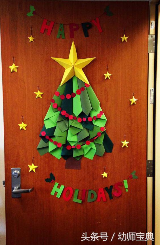 圣诞节主题教室布置,圣诞节布置教室大门