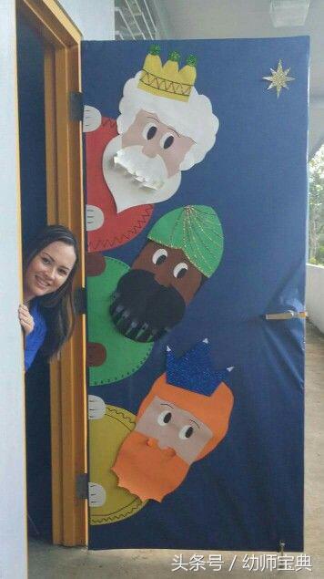 圣诞节主题教室布置,圣诞节布置教室大门