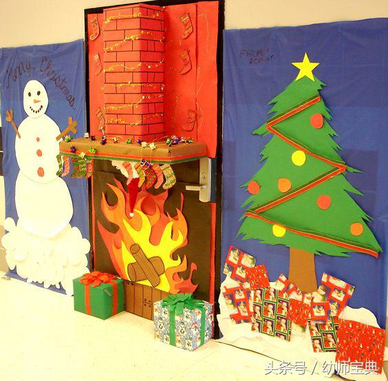 圣诞节主题教室布置,圣诞节布置教室大门