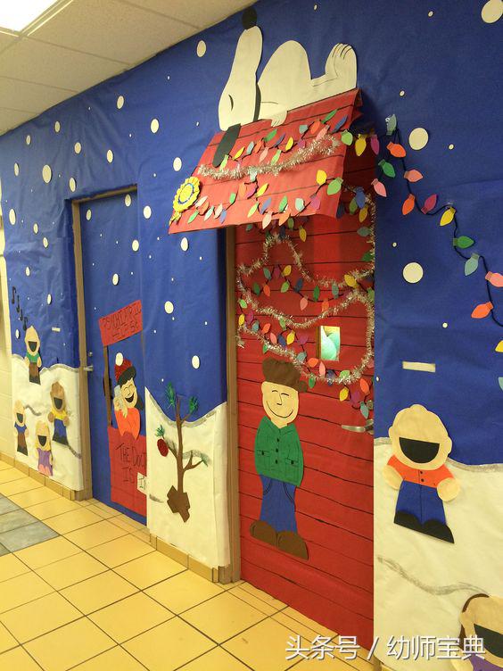 圣诞节主题教室布置,圣诞节布置教室大门