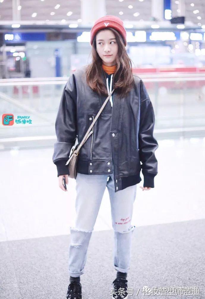 明星同款滑雪服古力娜扎,明星穿搭只服古力娜扎