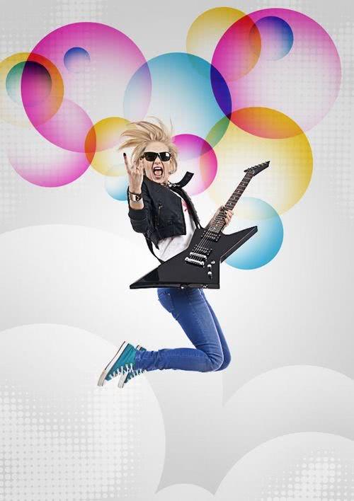 王者荣耀华丽摇滚海报,孤独摇滚演出宣传海报