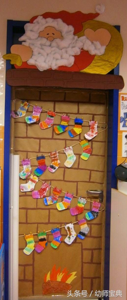 圣诞节主题教室布置,圣诞节布置教室大门