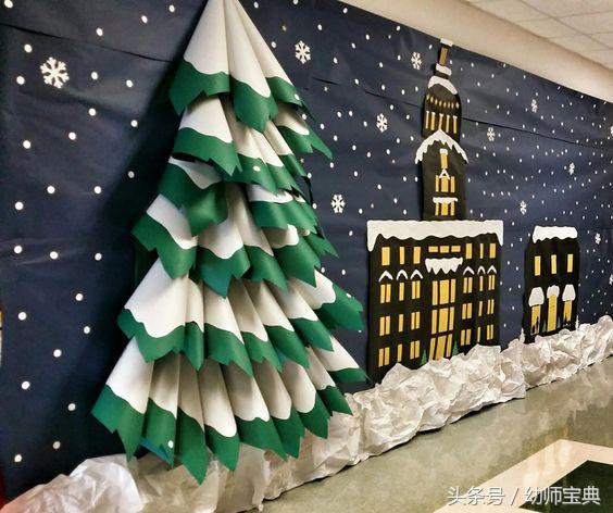 圣诞节主题教室布置,圣诞节布置教室大门