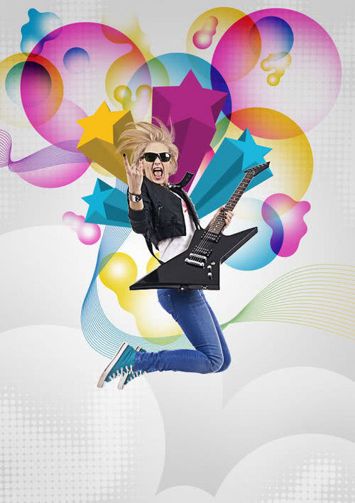 王者荣耀华丽摇滚海报,孤独摇滚演出宣传海报