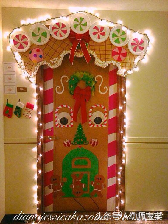圣诞节主题教室布置,圣诞节布置教室大门