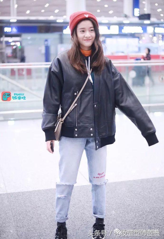 明星同款滑雪服古力娜扎,明星穿搭只服古力娜扎