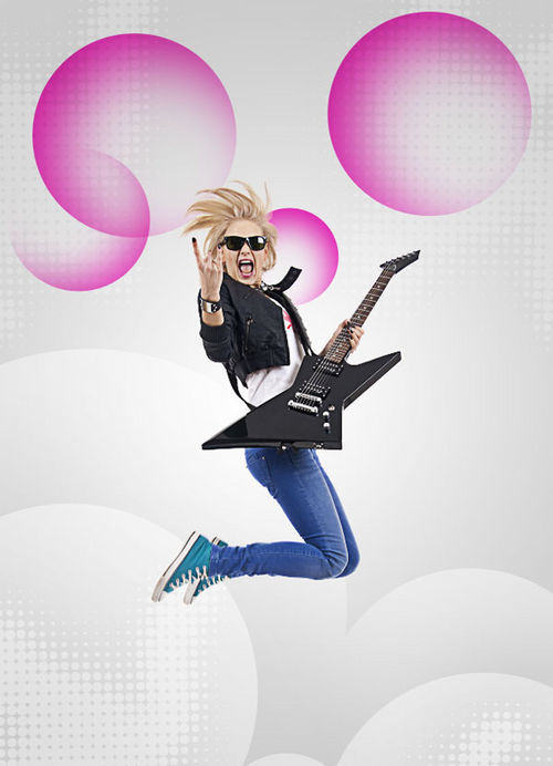 王者荣耀华丽摇滚海报,孤独摇滚演出宣传海报