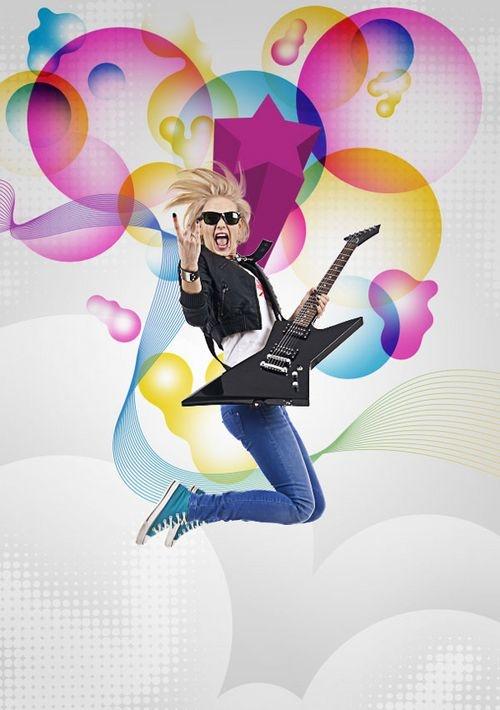 王者荣耀华丽摇滚海报,孤独摇滚演出宣传海报