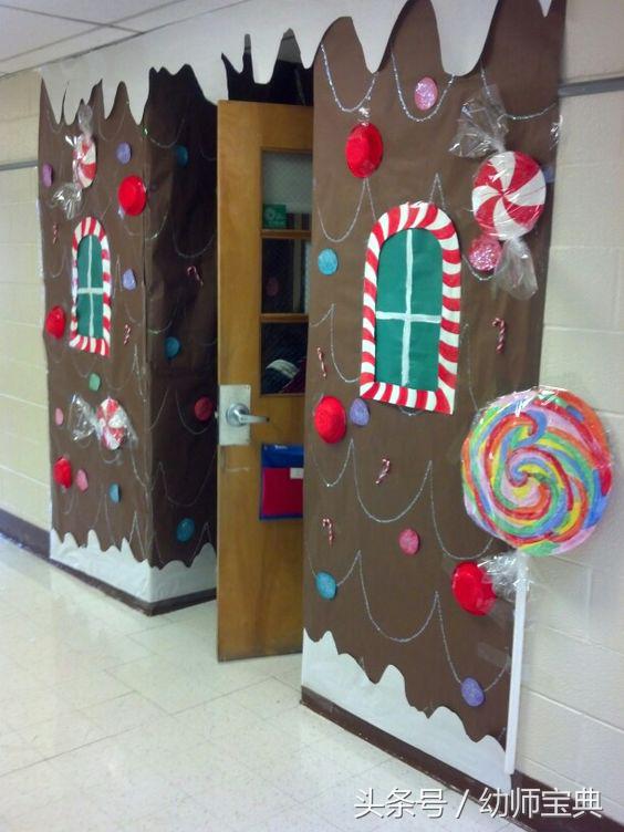 圣诞节主题教室布置,圣诞节布置教室大门